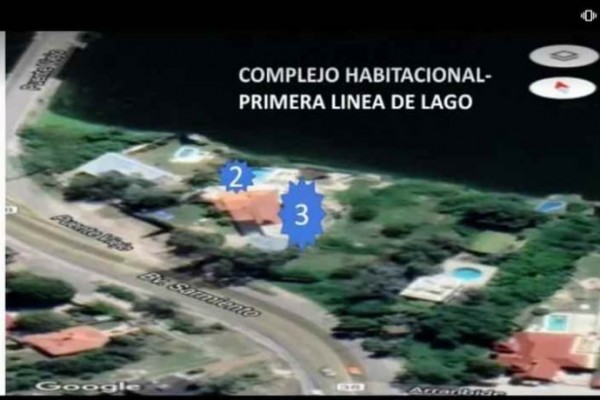 Complejo 3 deptos con costa al lago y pileta